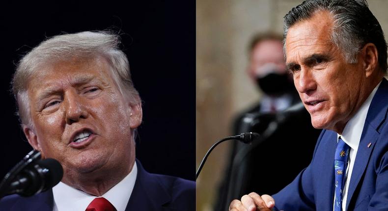 Donald Trump and Mitt RomneyJoe Raedle/Getty Images; Susan Walsh-Pool/Getty Images