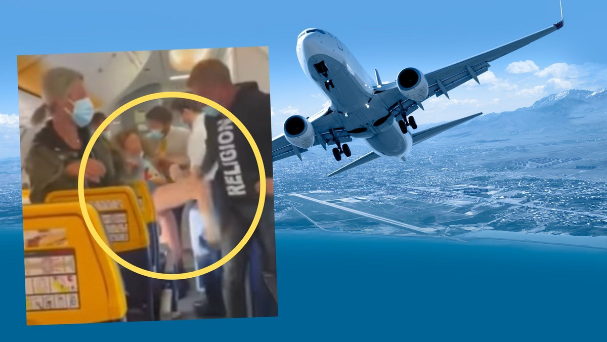 Ryanair. Pasażerka nie chciała założyć maseczki. Zaatakowała podróżujących