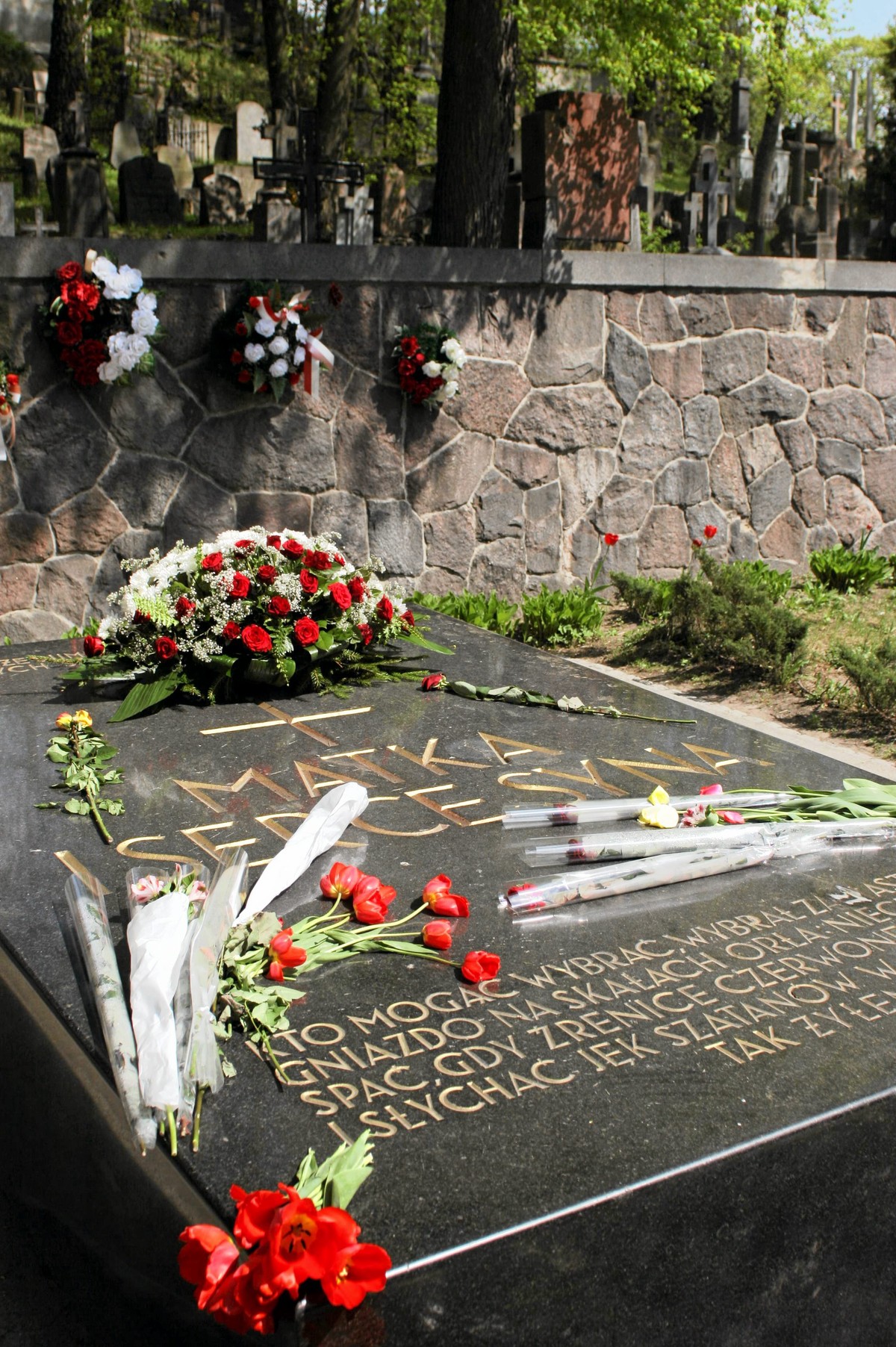 Cmentarz na Rossie. Grób gdzie leży Maria Piłsudska oraz serce Józefa Piłsudskiego