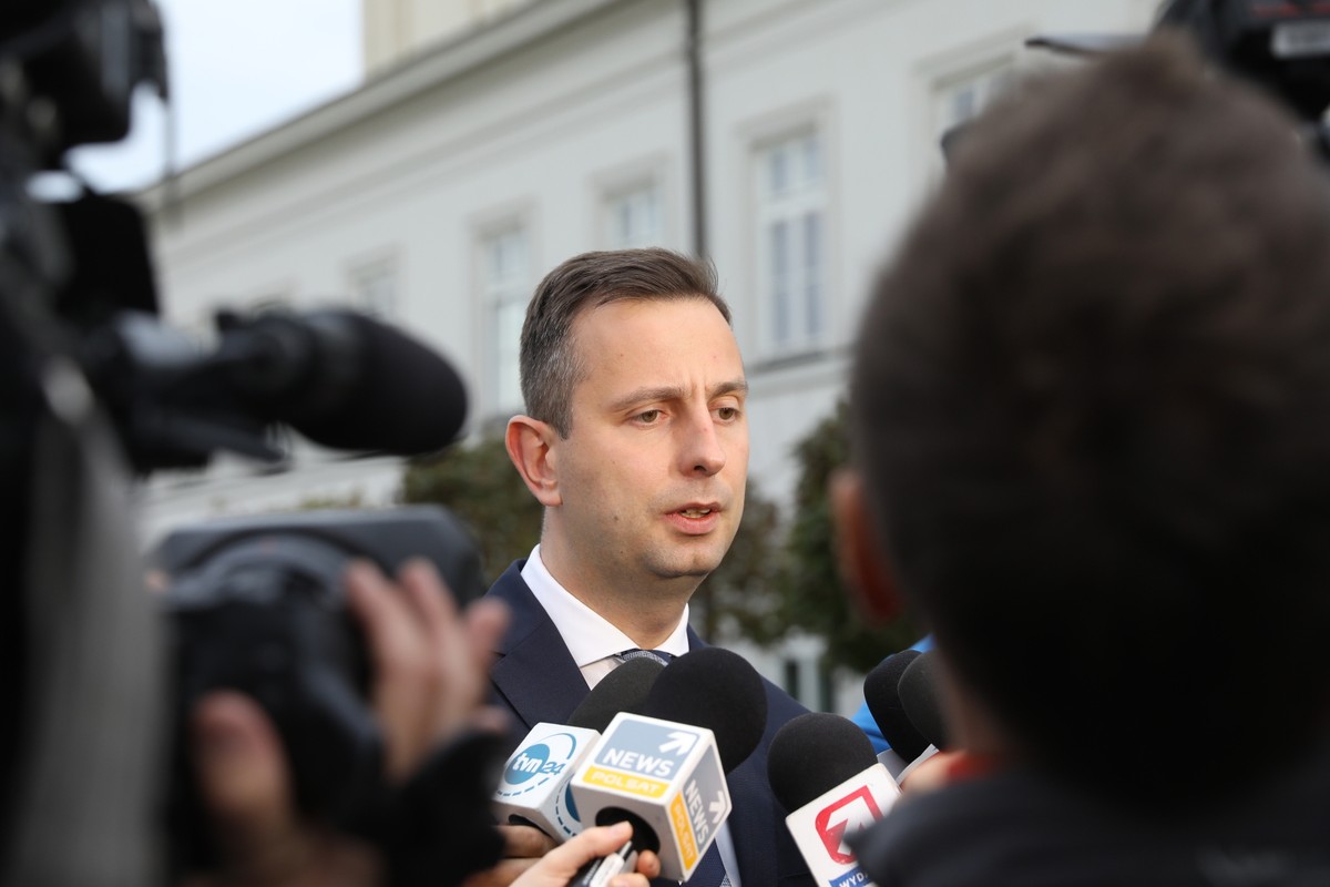 Lider PSL Władysław Kosiniak-Kamysz po spotkaniu w Pałacu Prezydenckim