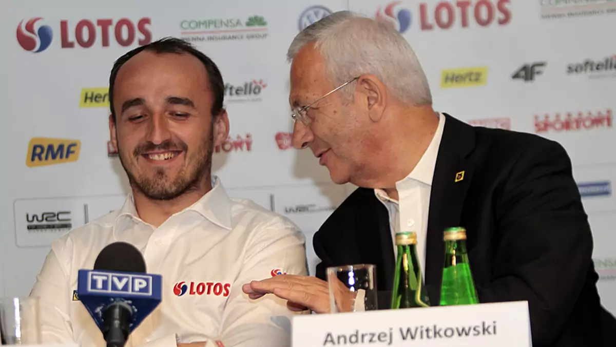 Robert Kubica z Andrzejem Witkowskim, prezesem PZM