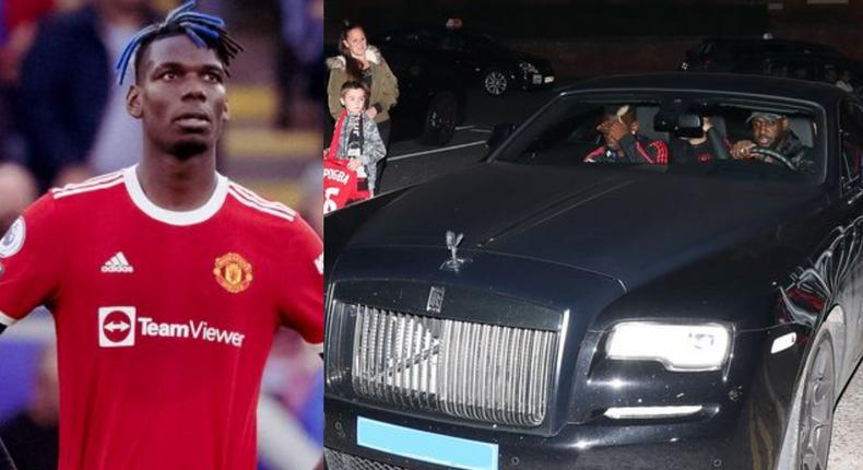 Paul Pogba's £300,000 Rolls Royce nearly smashed by a huge fallen tree branch