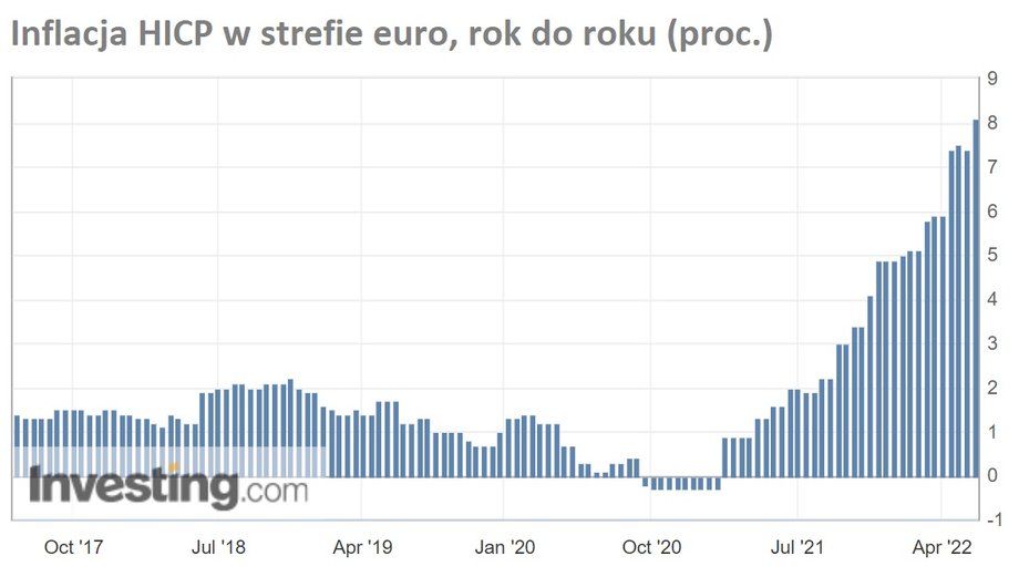 Finalny odczyt potwierdził inflację konsumpcyjną na poziomie 8,1 proc. rok do roku w maju. 