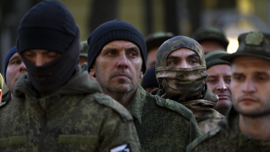 Rosyjscy żołnierze zmobilizowani w Moskwie, październik 2022 r.