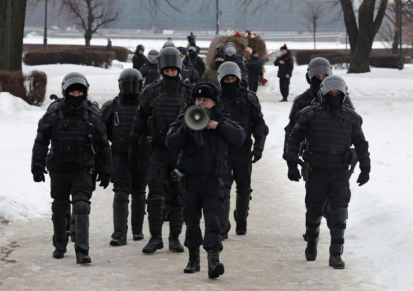 Policja patrolująca ulice Moskwy