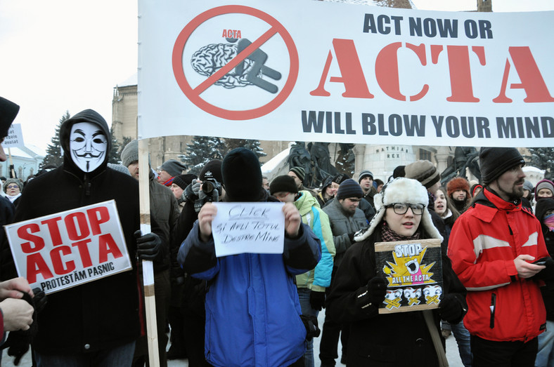Protesty przeciwko ACTA w Rumunii