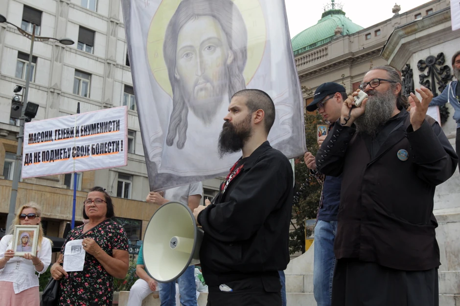 Raščinjeni monah Antonije Davidović na jednom od ranijih skupova