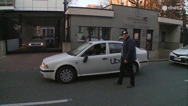 Protest taksówkarzy. Atak na "samochód Ubera"