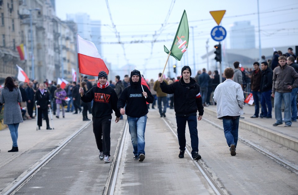 WARSZAWA MARSZ NIEPODLEGŁOŚCI 2014 NARODOWCY (uczestnicy marszu)