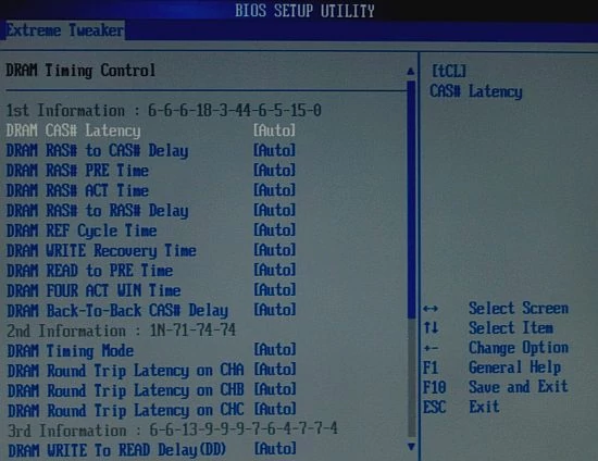 W zakładce DRAM Timing Control – bogactwo ustawień opóźnień pamięci