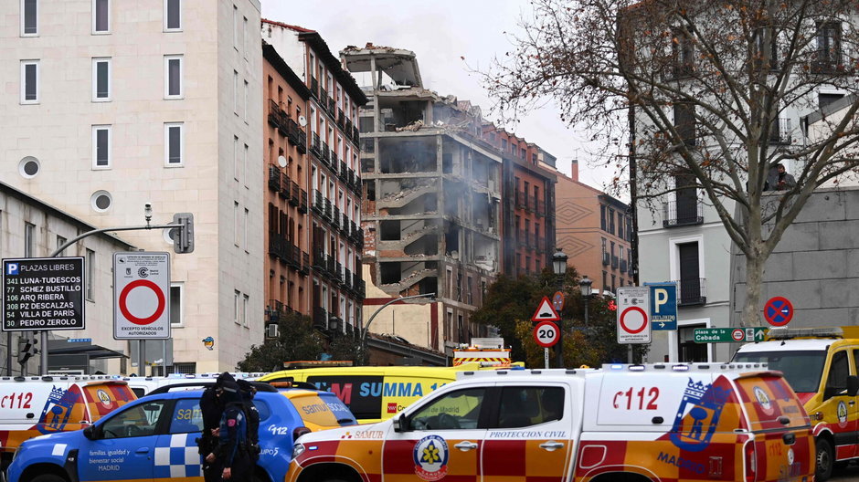 Miejsce eksplozji w Madrycie