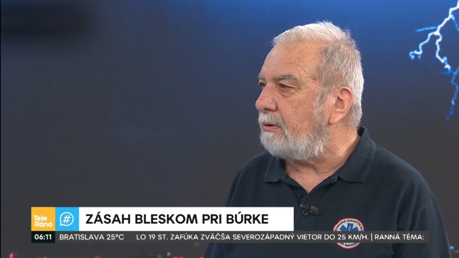 Záchranár Viliam Dobiáš v rannej šou Teleráno.