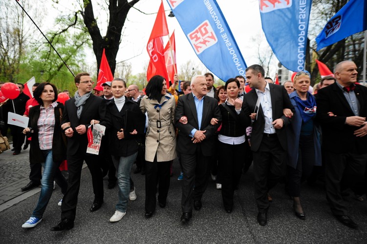 Pochód pierwszomajowy w Warszawie