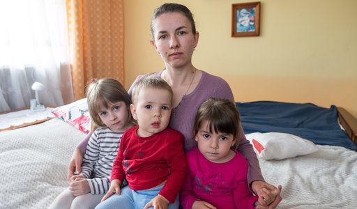 Pani Iwanka z trójką dzieci uciekła z Ukrainy. Schronienie przed wojną znalazła w Tarnowie 