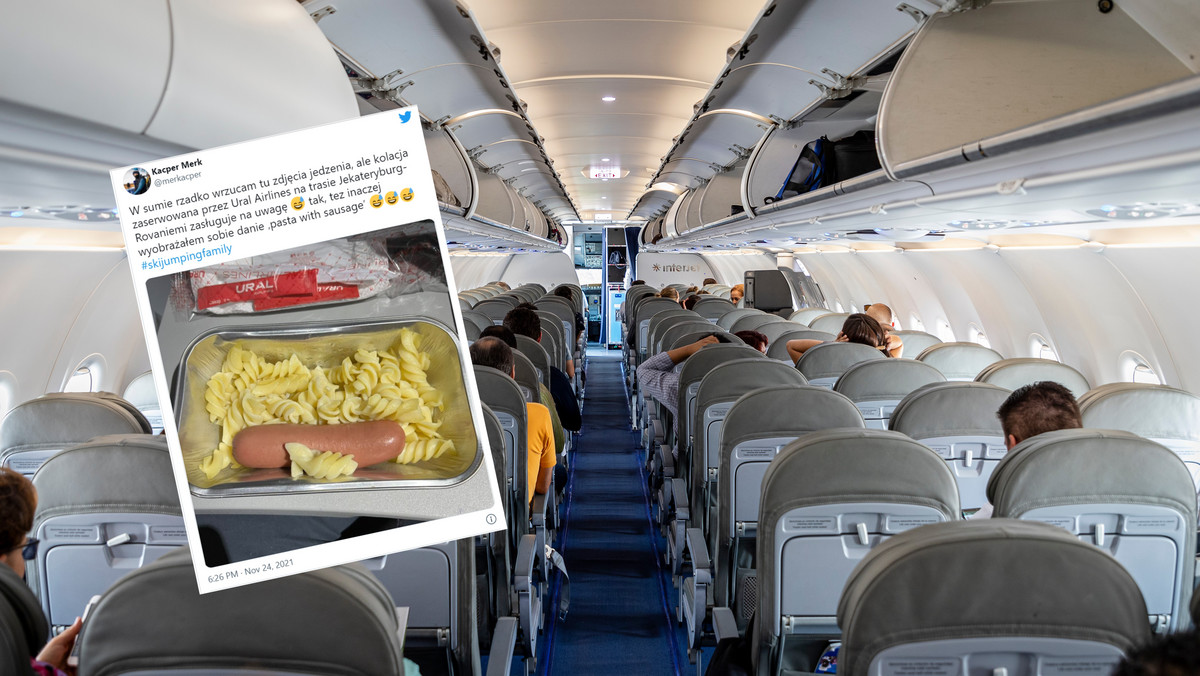 Dziennikarz zamówił jedzenie w samolocie. Takiego dania się nie spodziewał