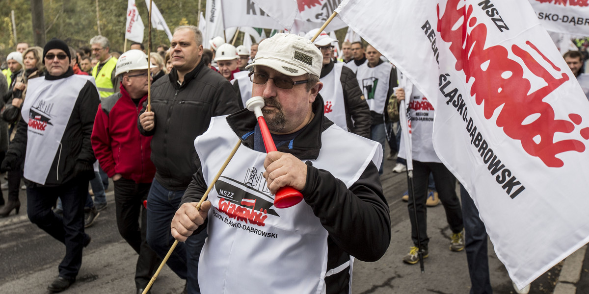 Strajk górników w Rudzie Śląskiej