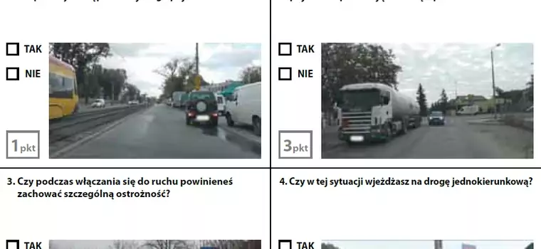 Test próbny na prawo jazdy - zestaw 4
