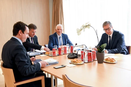 Aleksandar Vučić i Aljbin Kurti na sastanku u Briselu