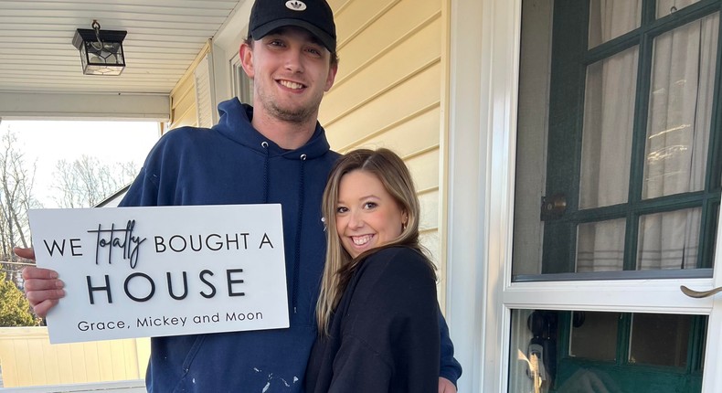 Mickey Ricarrd and Grace Lucchese bought a home in January with a 2.6% mortgage rate.Courtesy of Grace Lucchese