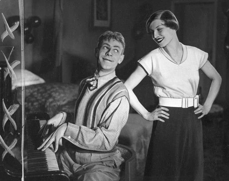 Zdzisław Karczewski i Lena Żelichowska w spektaklu "Migo" w Teatrze Narodowym w Warszawie (1934)