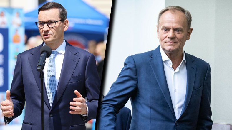 Mateusz Morawiecki i Donald Tusk. "Polowanie" PiS na tego drugiego może nas sporo kosztować. 