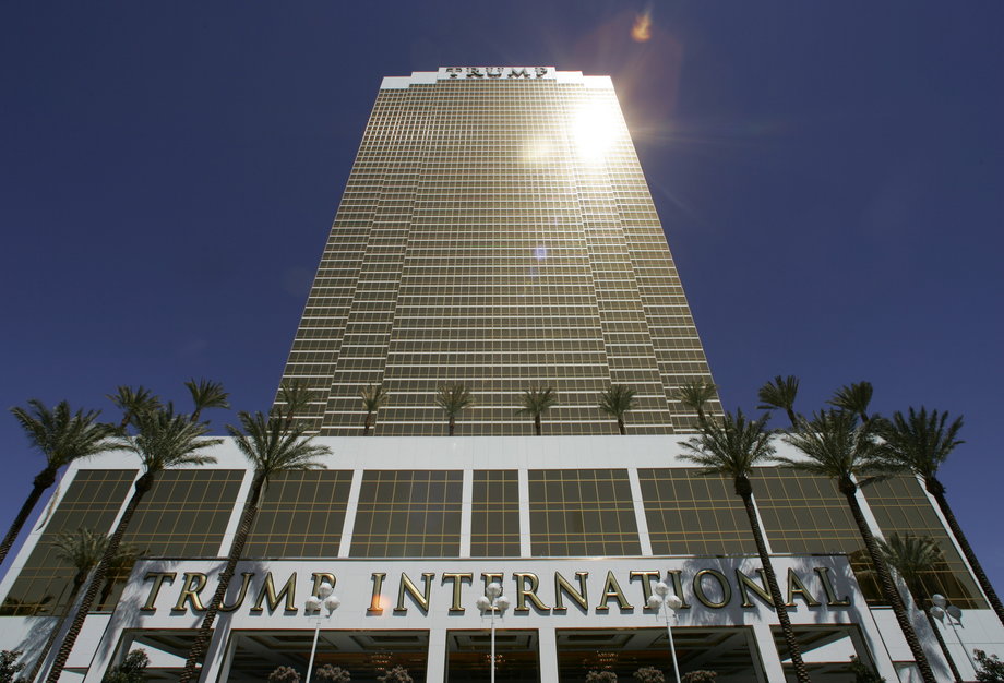 Trump International Hotel & Tower during its official opening in Las Vegas, Nevada, on April 11, 2008.