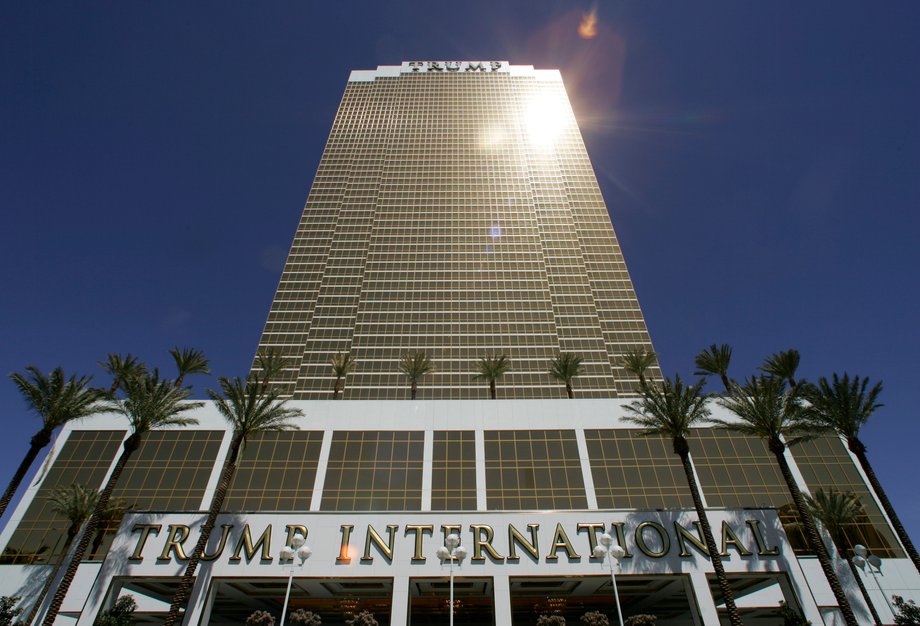 Trump International Hotel & Tower during its official opening in Las Vegas, Nevada, on April 11, 2008.