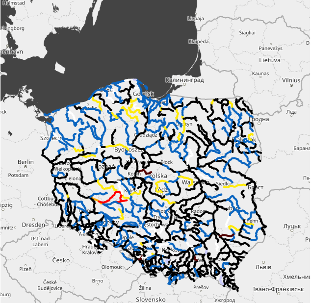 Na większości polskich rzek notowany jest niski stan wody