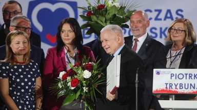 Jarosław Kaczyński na konwencji PiS w Piotrkowie Trybunalskim