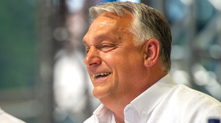 Mindenki szeretett volna egy közös képet Orbán Viktorral Tusványoson / Fotó: Blikk