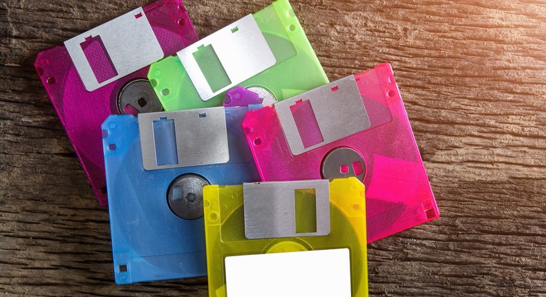 Floppy disks.
