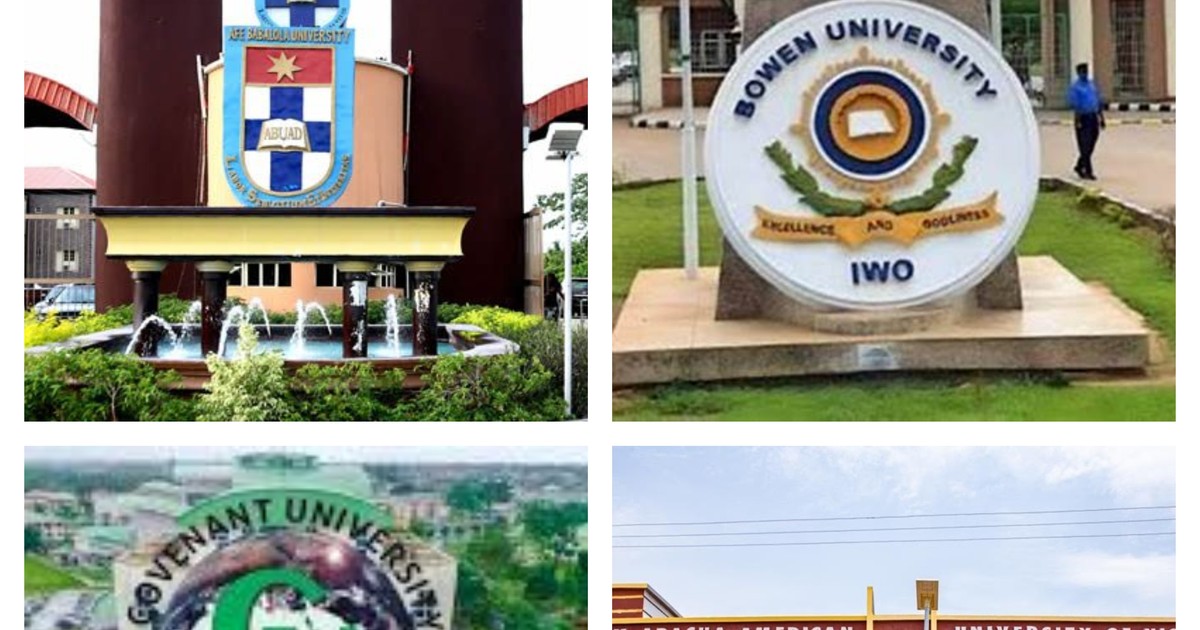 Top 10 best private universities in Nigeria, according to latest ranking 2026