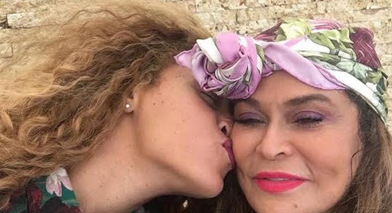 Beyonce with mum, Tina Knowles
