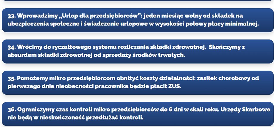 Oto propozycje KO dla przedsiębiorców.