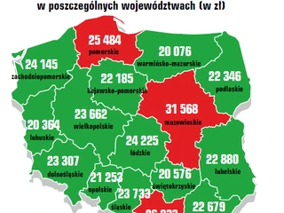 Statystycznie największe zaległe zadłużenie przypada na mieszkańca Mazowsza