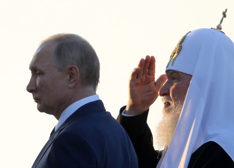 Prezydent Rosji Władimir Putin i patriarcha Moskwy Cyryl I