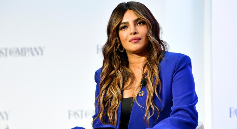 Priyanka Chopra Jonas speaks onstage during an event.Photo by Eugene Gologursky/Getty Images for Fast Company