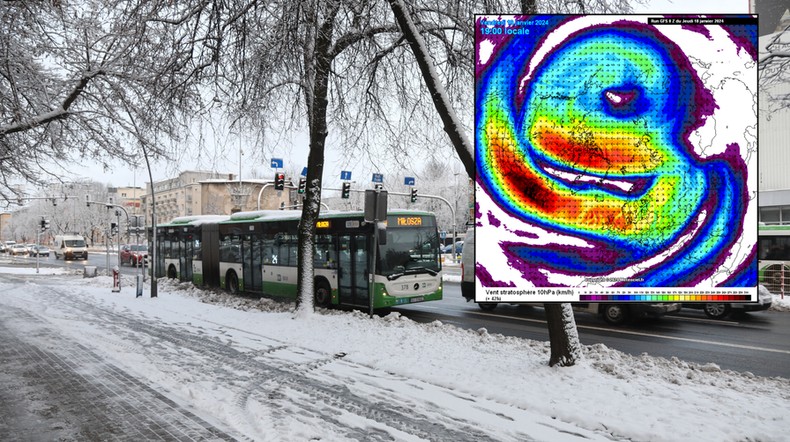 Wir polarny rośnie w siłę. To kluczowa informacja dla reszty zimy (mapa: meteociel.fr)