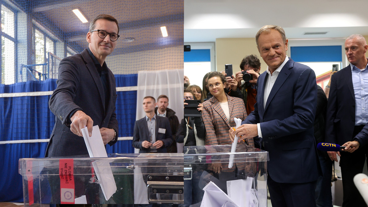 W wyborach zagłosowali m.in. premier Mateusz Morawiecki oraz lider KO Donald Tusk