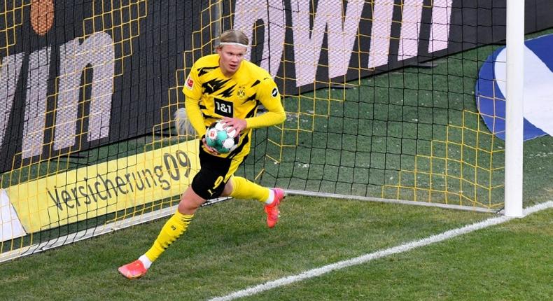 Erling Haaland scored a late equaliser to save Borussia Dortmund a point on Saturday