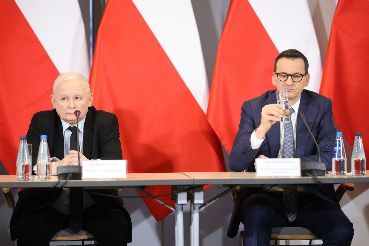 Jarosław Kaczyński i Mateusz Morawiecki