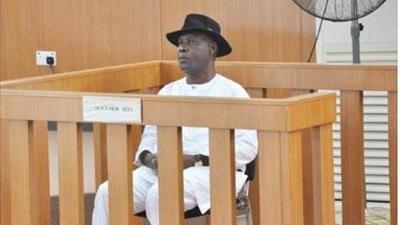 Former Niger Delta minister, Godsday Orubebe at the Code of Conduct Tribunal hearing.