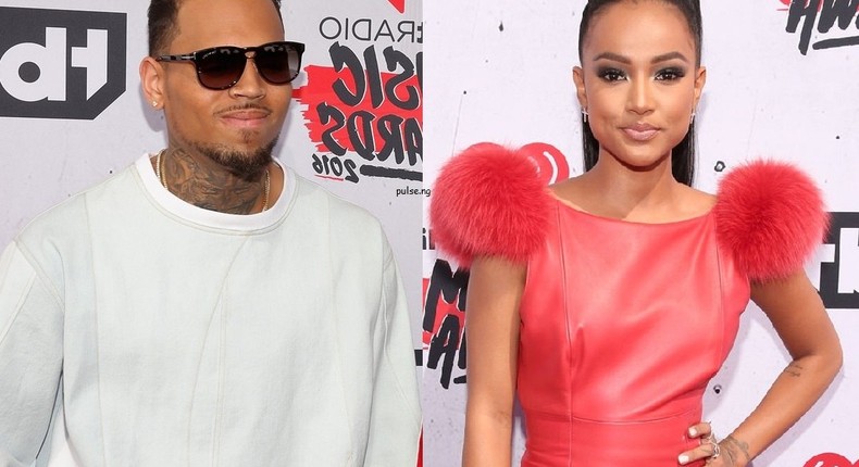 Chris Brown, Karrueche Tran at iHeartRadio Music Awards 2016