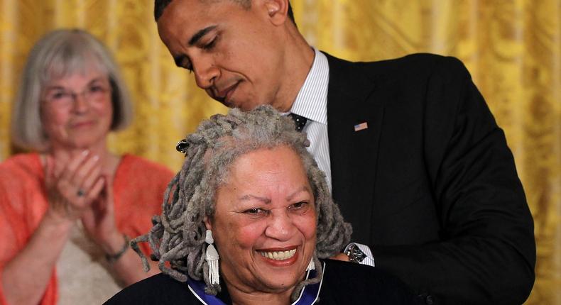 The late Toni Morrison was awarded a Presidential Medal of Freedom by President Barack Obama in 2012 when she was 81.Alex Wong/Getty Images