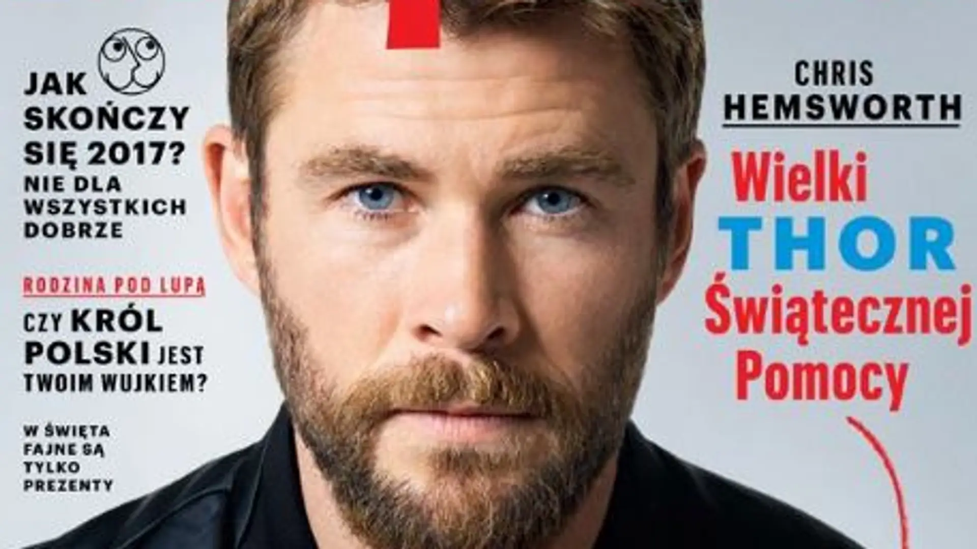 Chris Hemsworth z serduszkiem WOŚP na okładce polskiego magazynu. To nie Photoshop