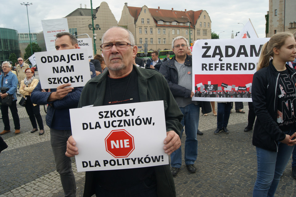 Protest przeciwko reformie edukacji