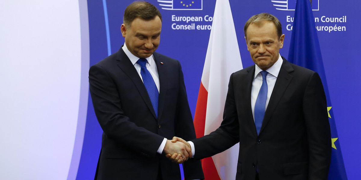 Andrzej Duda i Donald Tusk.