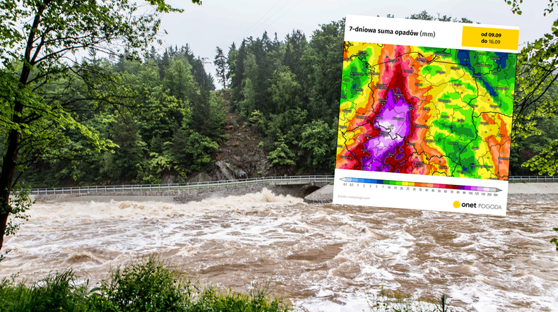 Dotkliwe załamanie pogody w Polsce. Rzeki osiągną stany alarmowe (screen: meteologix.com)