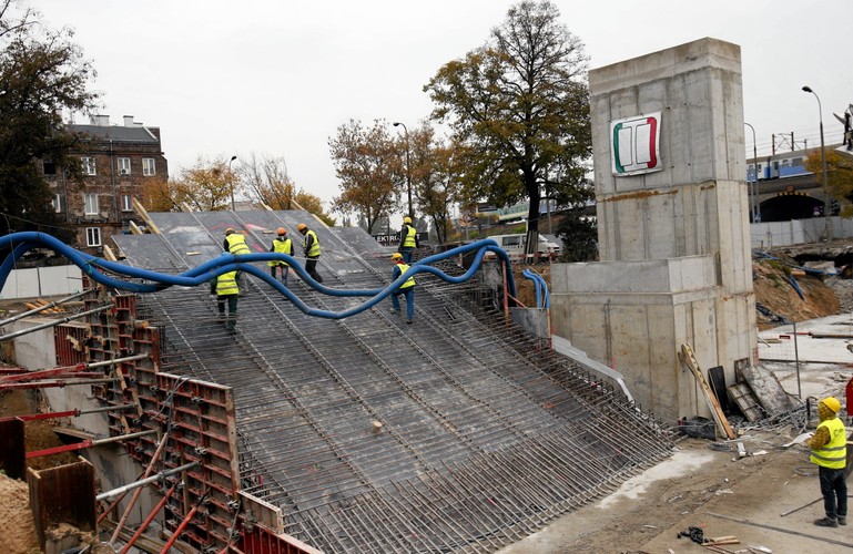 Budowa II linii metra warszawskiego - Stacja Stadion