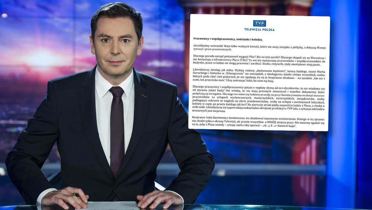 List Michała Adamczyka do pracowników TVP. "Działają jak sekta"